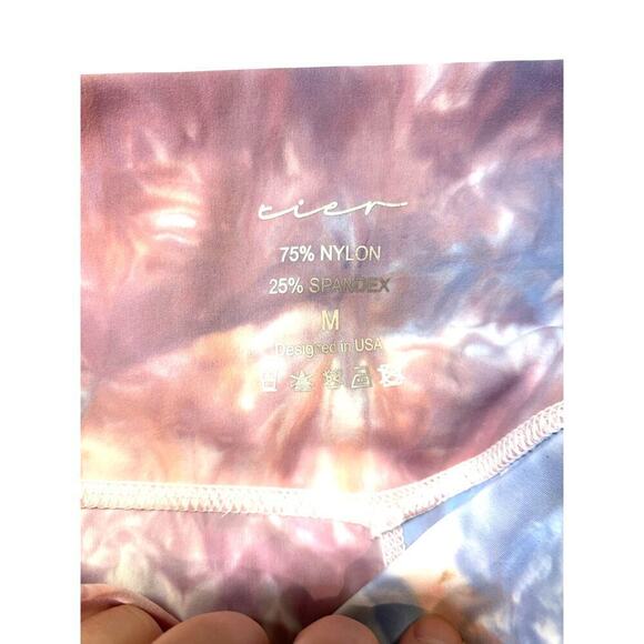 Tie-dye Spandex Women's Medium Shorts, Cycling, running, activewear shorts - Picture 4 of 4